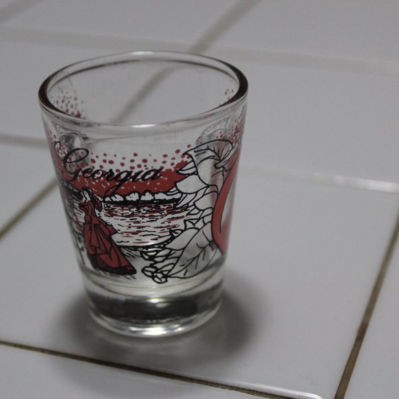 Vintage Georgia State Shot Glass Southern Belle Shot Glass Georgia Peach Whiskey - Picture 4 of 9